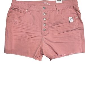 Time and Tru Pink Jean Shorts Casual Mid-Thigh